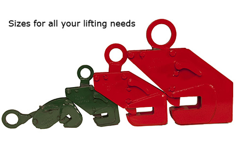 side beam clamps in various sizes