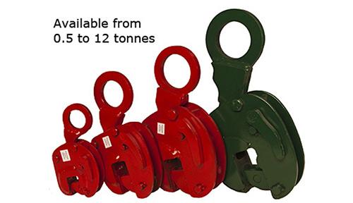 vertical lifting clamps in various sizes